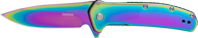 Kershaw 2044rbw Outcome Rainbow - Assisted Opening Folding Knife - 2044RBW