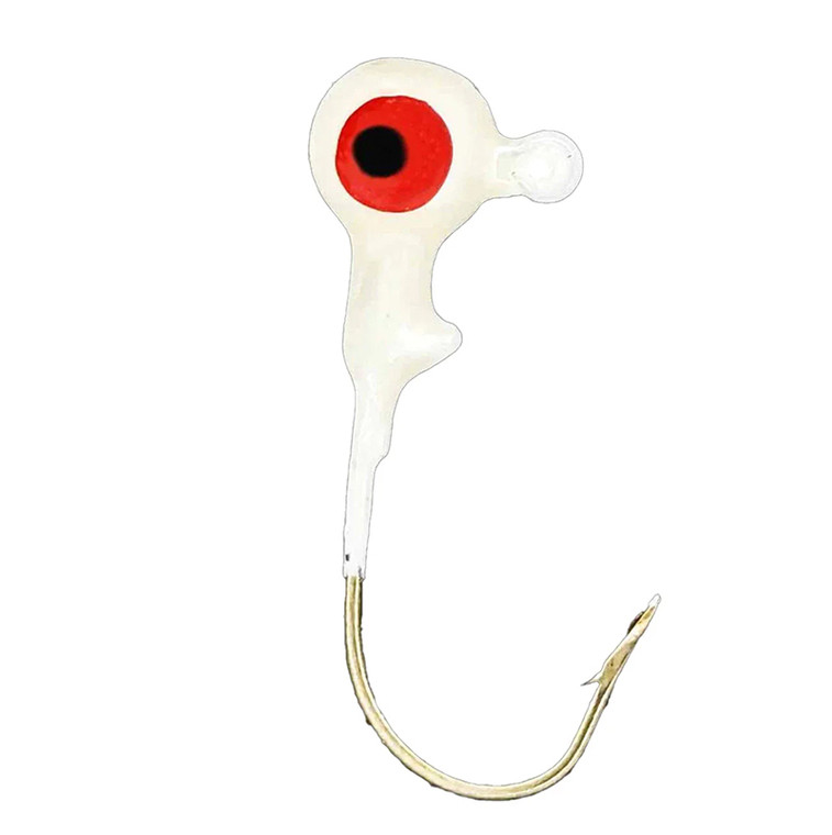 Head Hunter - Round Jig Head 1/32oz 10pk White - BH32B-02-10
