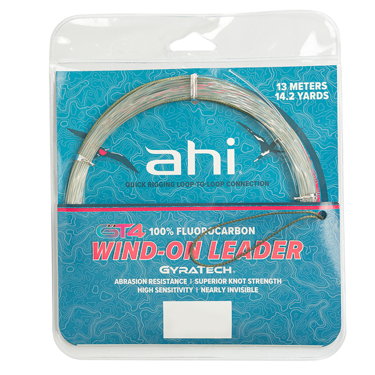 Ahi - Wind-on Fluoro Leader 300lb 14.2yards 13meters -