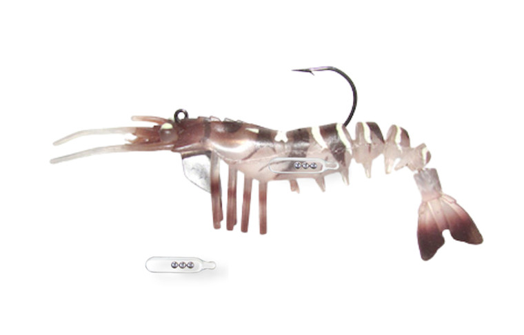 Vudu - Vudu Rattler Shrimp 3.5in 1/4oz 2pk Tiger -