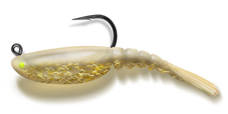 Vudu - Vudu Mambo Shrimp 3in 1/8oz 2pk Bone/gold  -