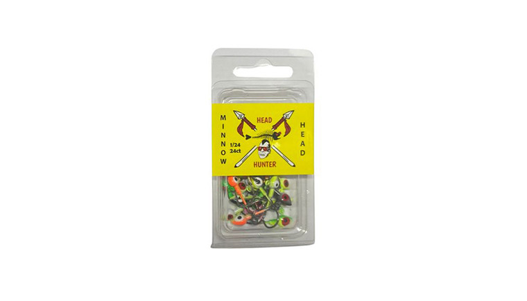 Head Hunter - Minnow Jighead 1/24oz 24pc Colored -