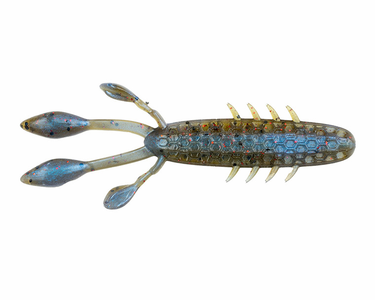 Netbait - Hextek Eko Craw 3.5in 10pk Blue Craw Red -