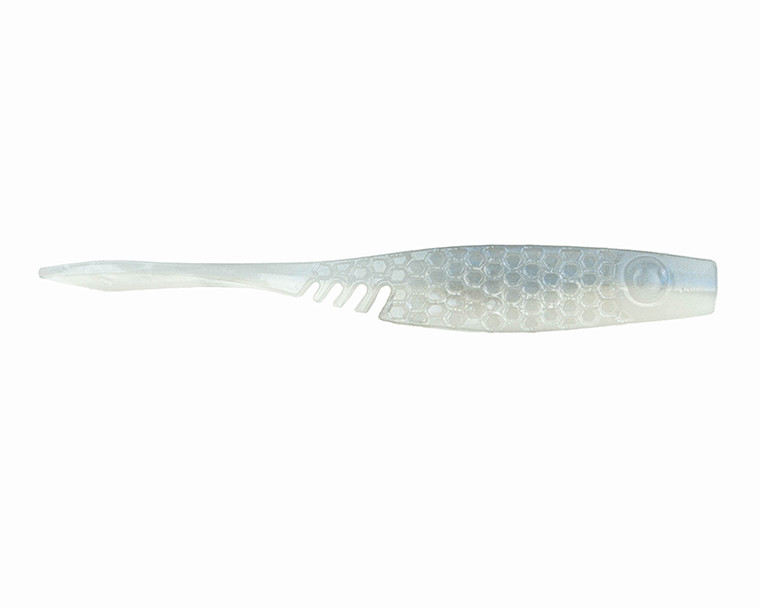 Netbait - Hextek Eko Shad 4in 8pk Albino Shad -