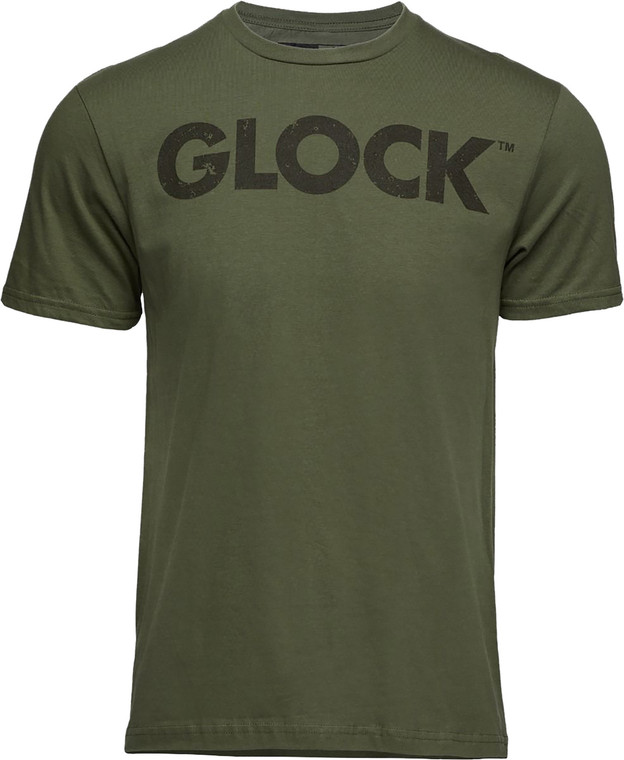 Glock Ap96156 Caliber Tee Military Green Ringspun Cotton Short Sleeve Small - AP96156