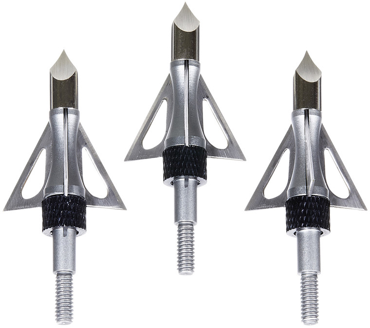 Allen 14635 Impact Fixed Blade Broadhead Stainless Steel Blades Silver 3 Pack - 14635