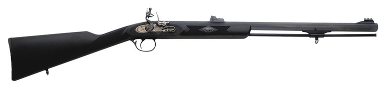 Traditions R3200850 Deerhunter 50 Cal 24 Flintlock Blued Black Synthetic Stock - R3200850