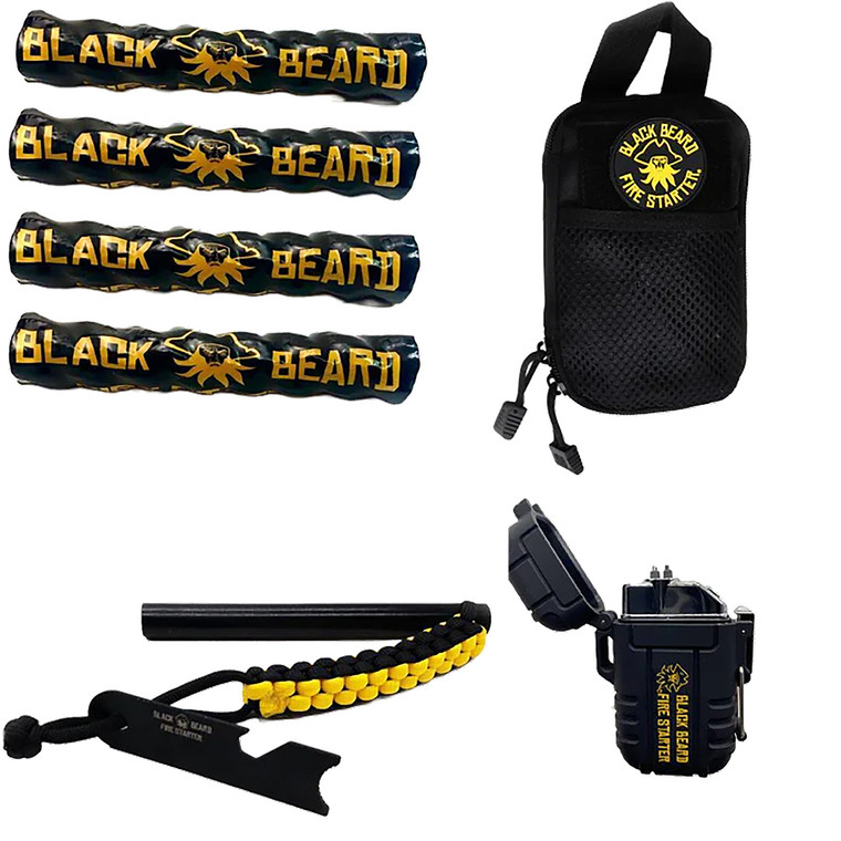 Black Beard Fire Starters Skb Ultimate Fire Kit Black Includes Ferro Rodplasma Arc Lighterorganizer Casefire Startersdecal - SKB