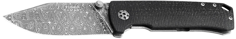 Boker 111103dam Tigerdamast Pocket 3.35 Damascus Blade Micarta Handle - 111103DAM