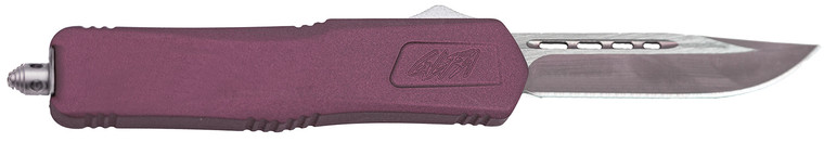 Great Lakes Firearms Glkmdsmtchy Glfa Medium 3.50 Otf Plain Steel Blade Black Cherry Cerakote Aluminum Handle - GLKMDSMTCHY