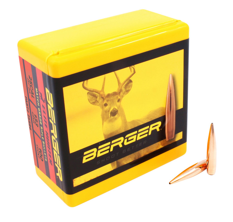 Berger Bullets 25586 Elite Hunter Outer Limits 25cal 133gr Boat Tail 100box - 25586