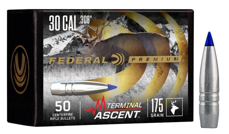 Federal Pb308ta1 Premium Terminal Ascent Component 30cal 175gr 50 Per Box4 Case - PB308TA1