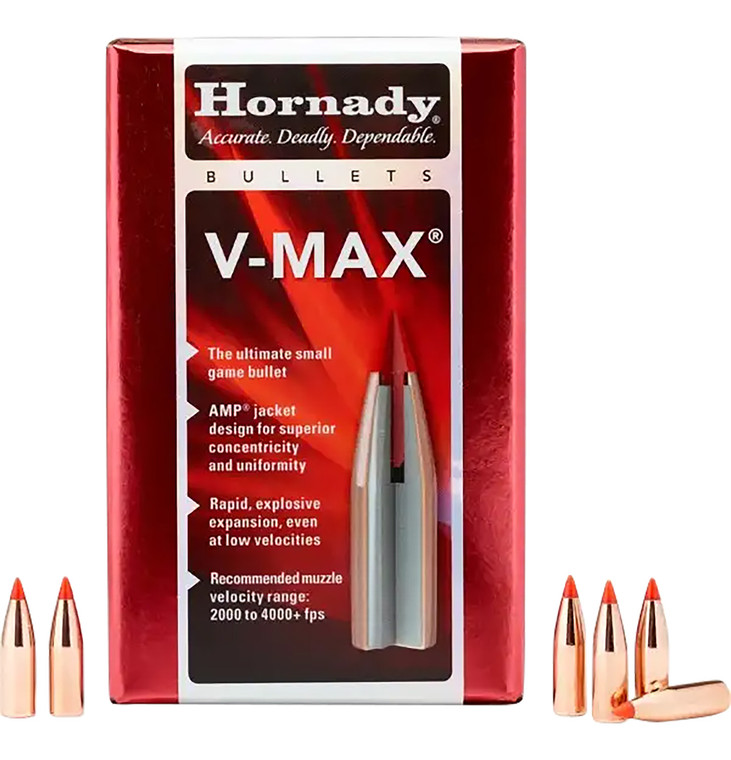 Hornady 22420 Vmax 6mm .243 75 Gr V Max 100 Per Box 40 Case - 22420