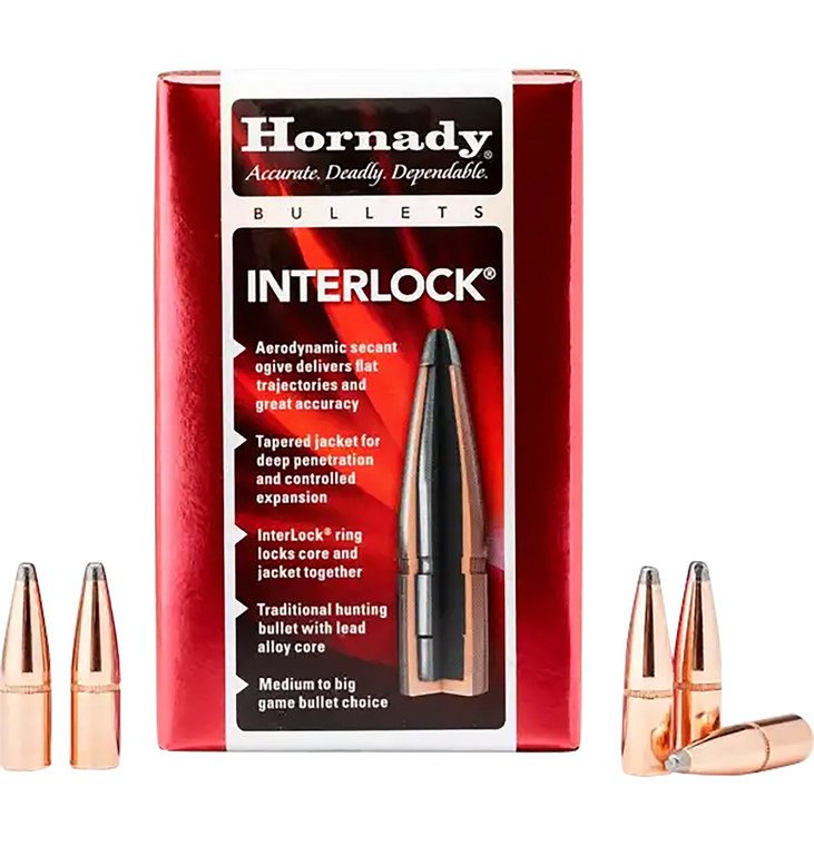 Hornady 2730 Interlock 270 Cal .277 130 Gr Spire Point 100 Per Box 25 Case - 2730