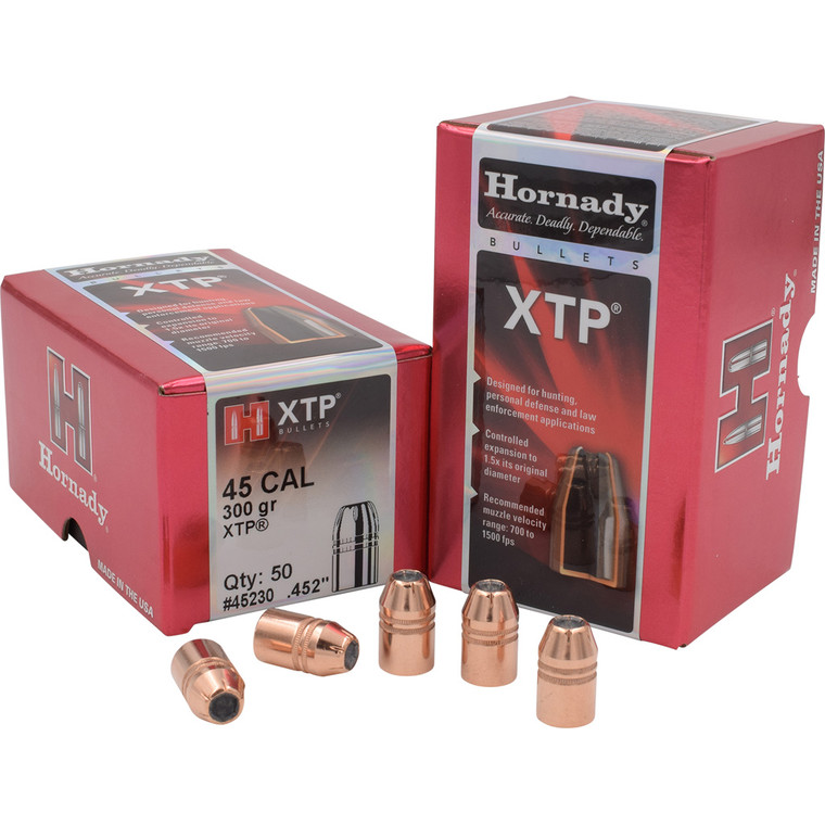 Hornady 45230 Xtp 45 Cal .452 300 Gr Hollow Point Xtp 50 Per Box 15 Case - 45230