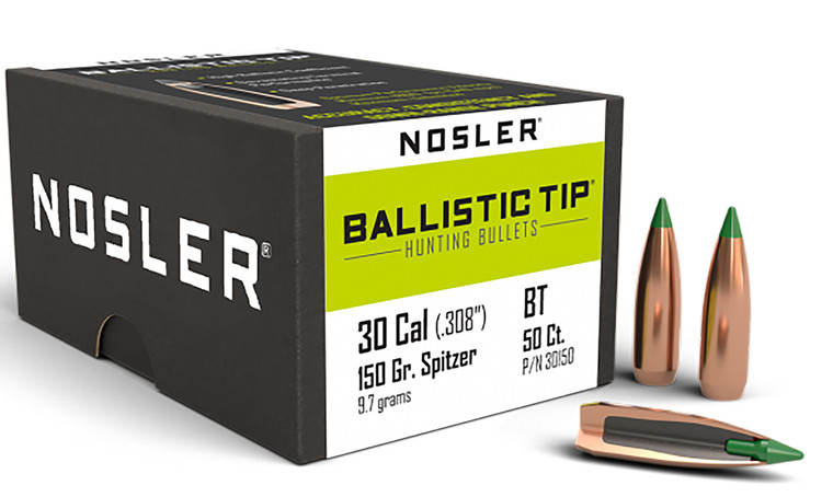 Nosler 30150 Ballistic Tip 30cal 150gr Spitzer 50box - 30150