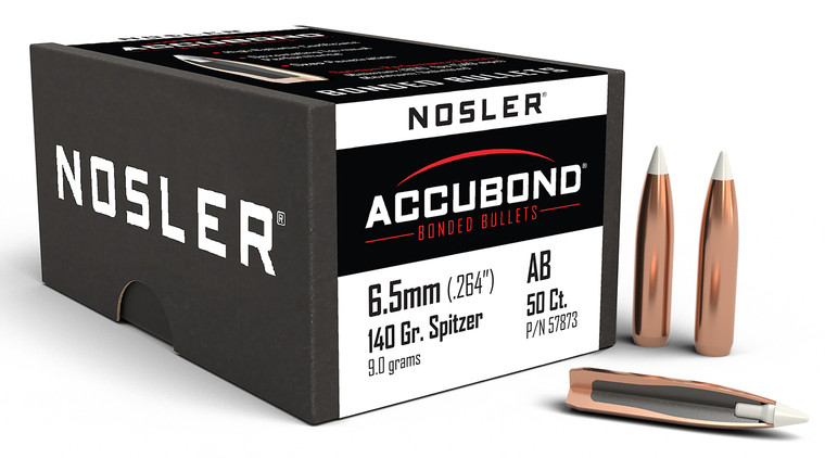Nosler 57873 Accubond 6.5creedmoor 140gr Spitzer Point 50box - 57873