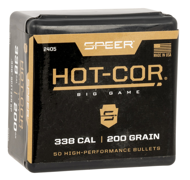 Speer 2405 Hotcor 338cal 200gr Spitzer Soft Point 50 Per Box5 Case - 2405