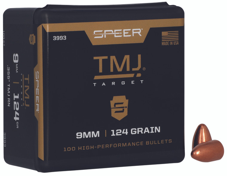 Speer 3993 Tmj 9mm 124gr Total Metal Jacket 100 Per Box5 Case - 3993