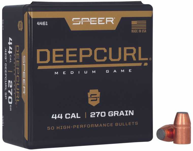 Speer 4461 Deepcurl 44cal 270gr Soft Point 50 Per Box5 Case - 4461