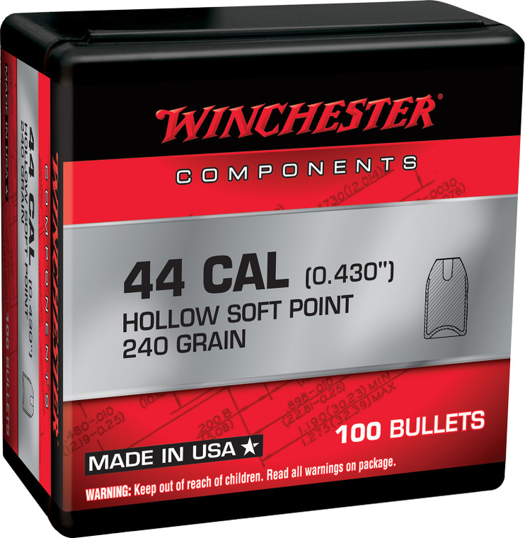 Winchester Ammo Wb44sp240x Centerfire Handgun Reloading 44special 240gr Soft Point 100 Per Box10 Case - WB44SP240X