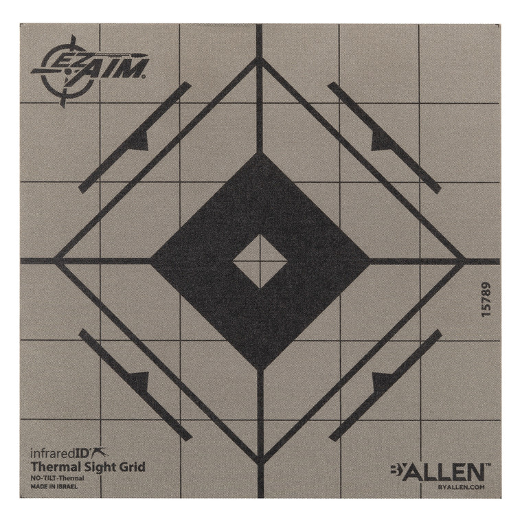Allen 15789 Thermal Target Sightin Grid Hanging Paper 6 X 6 Blackgray - 15789