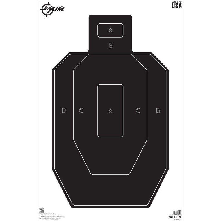 Allen Ez Aim Ipsc Silhouette Target 23" X 35" 50/ct - 15775