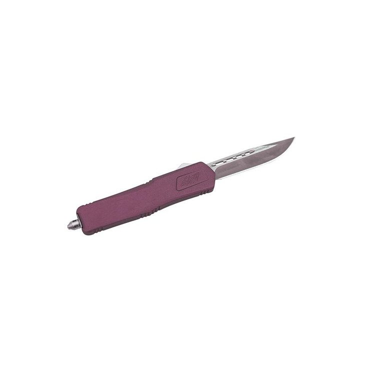 Glfa Medium Otf Automatic Knife 3-1/2" Plain Clip Point Blade Black Cherry - GL-KMD-SMT CHY