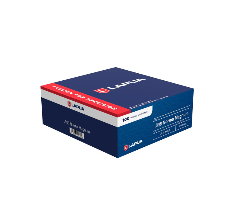 Lapua 338 Norma Magnum Rifle Brass Cartridge Cases 100/ct - 4PH8090C
