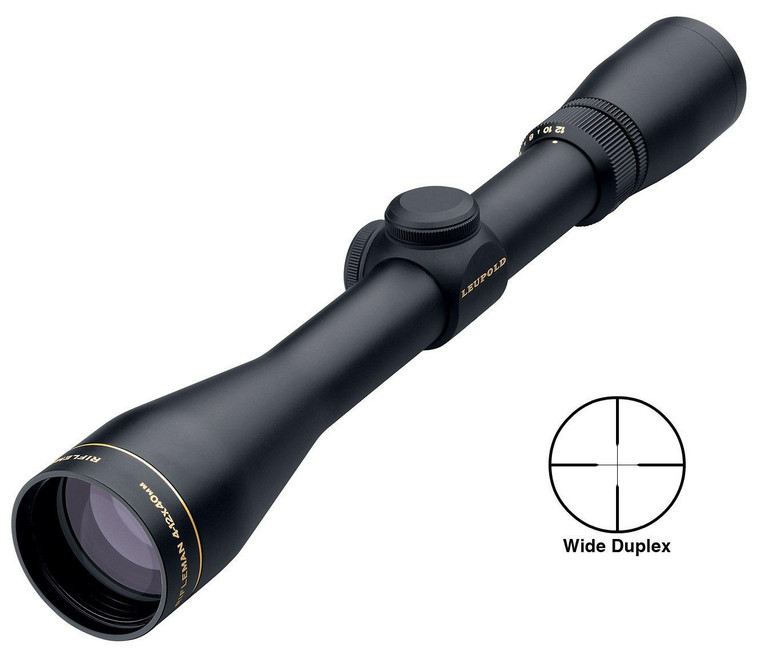 Blemished Leupold Rifleman Rifle Scope - 4-12x40mm Wide Duplex 19.9-9.4' 4.9-3.7" Matte - 56170B