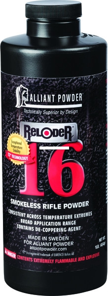 Alliant RELODER 16 Smokeless Medium - Rifle Powder 1 Lb State Laws Apply - RELODER 16