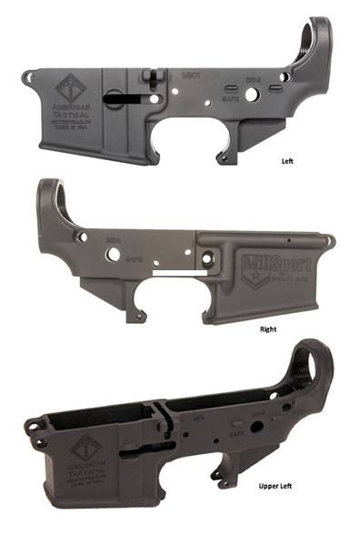 ATI ATIGLOWMS AR-15 Milsport - Aluminum Stripped Multi-Cal Lower - ATIGLOWMS