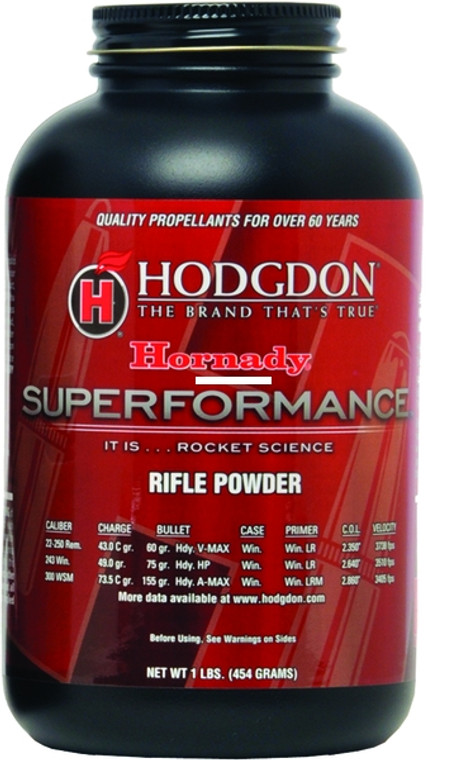Hodgdon HSP1 Superformance - Smokeless Rifle Powder, 1 lb, State - HSP1