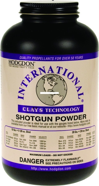 Hodgdon INT International Clays - Pistol/Shotshell Smokeless Powder - INT