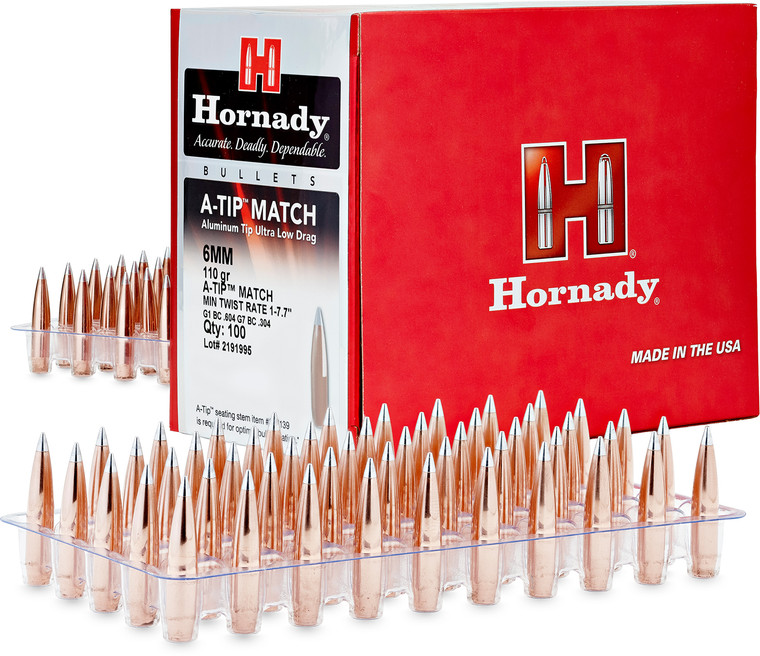 Hornady 261792 A-Tip Match Rifle - Bullets, Sequential Off The Press - 261792
