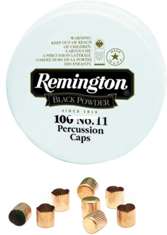 Remington 22619 #11 Blk Powder - Percussion Cap 100Tin - 22619