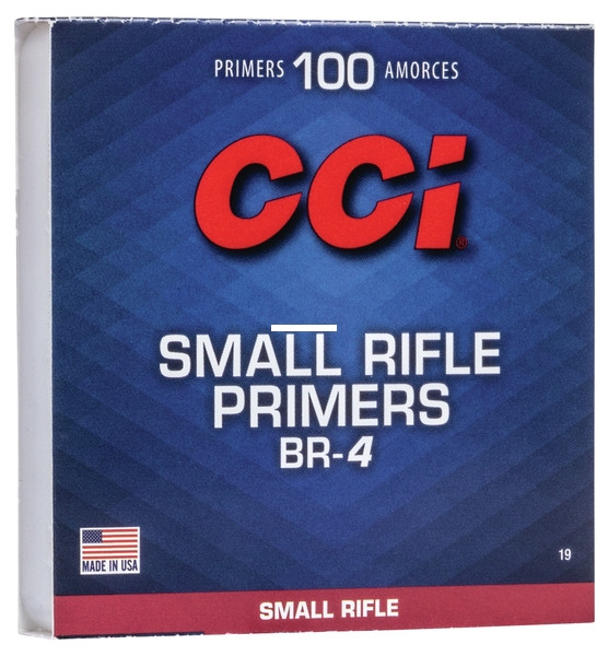 CCI 0019 Bench Rest 4 Small Rifle - Primer, 100 Ct - 19