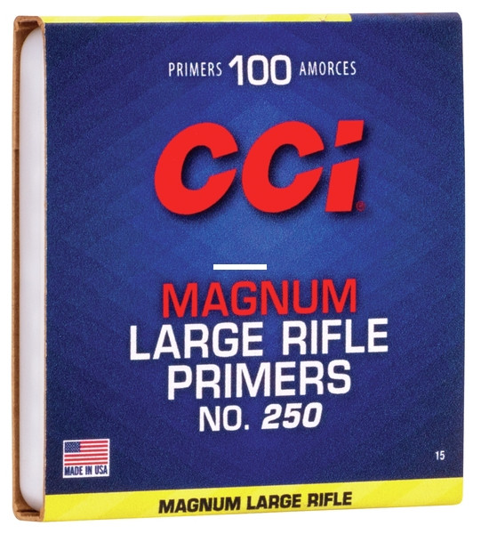 CCI 0015 250 Mag Large Rifle Primer - 100 Ct - 15