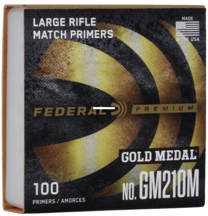 Federal GM210M Gold Medal Large - Rifle Primer 100Ct Match - GM210M