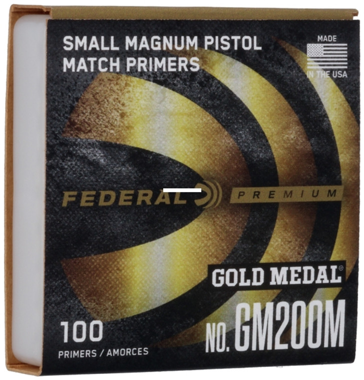 Federal GM200M Gold Medal Small Mag - Pistol Primer 100Ct Match - GM200M