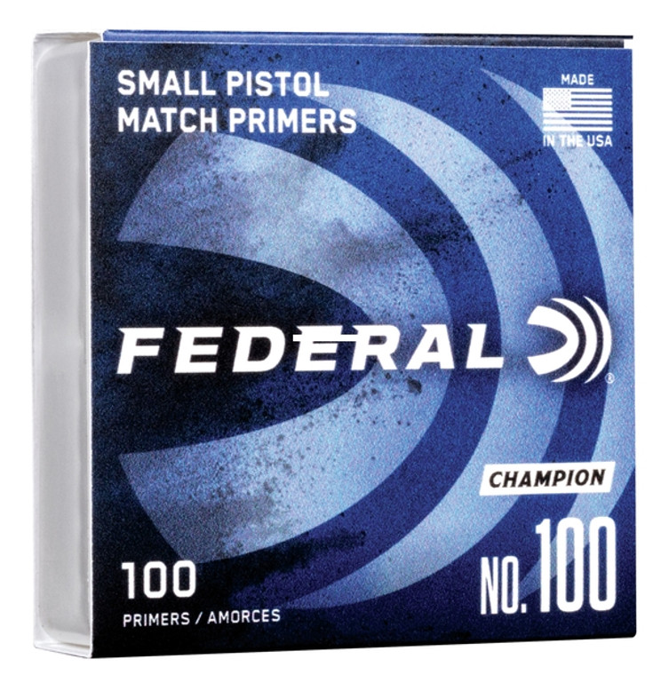 Federal 100 Small Pistol Primer - 100 Ct - 100 Federal 100 Small Pistol Primer - 100 Ct - 100