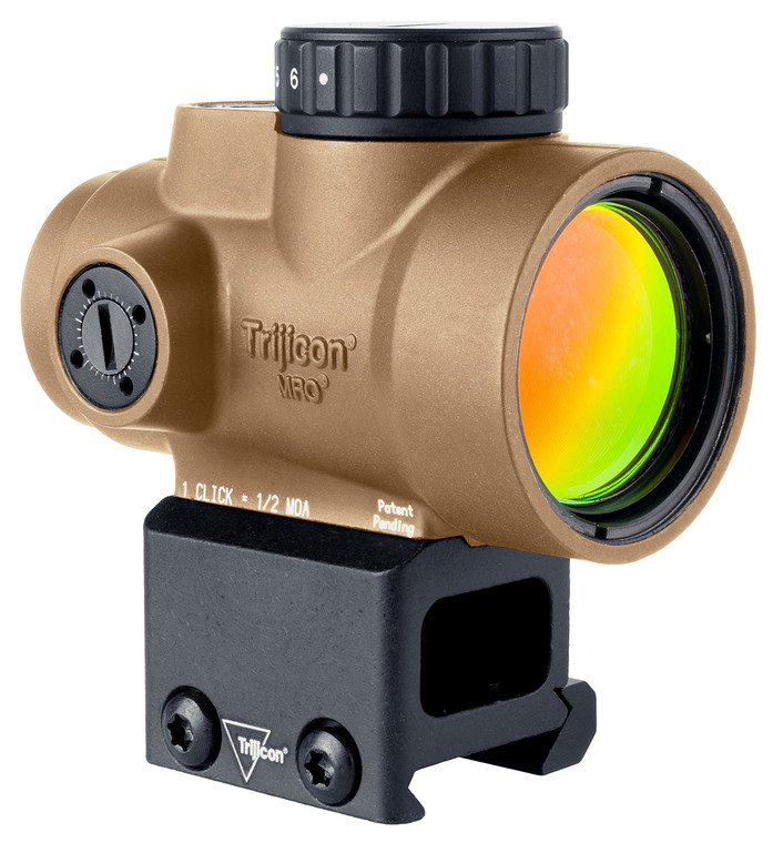 Trijicon 2200328 Mro Sd Coyote Tan 1x25mm 2 Moa Red Dot Reticle Lower 13 Cowitness Mount