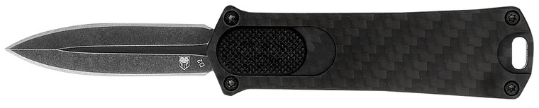 Cobratec 952blkdagns 952 1.75 Otf Dagger Plain Stonewashed D2 Steel Blade 3 Black Anodized Aluminum Handle