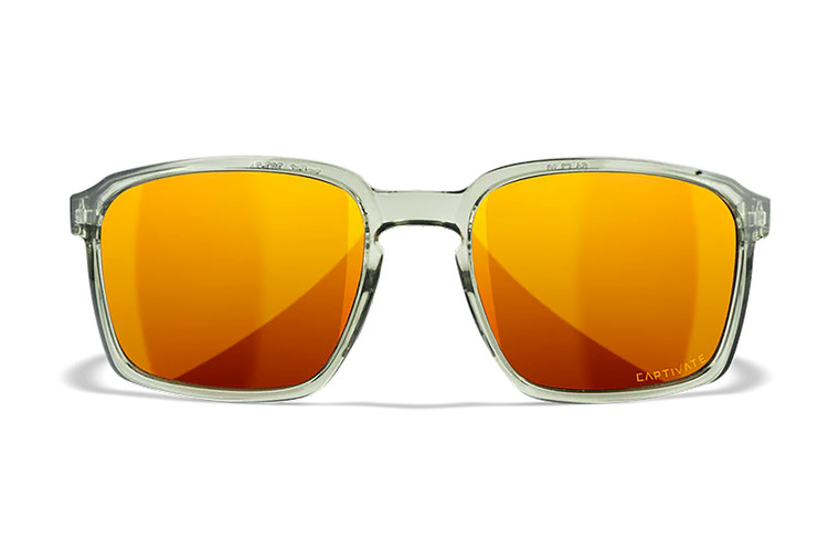 Wiley X Ac6alf04 Alfa Ml Bronze Mirror Lens Polycarbonate Gloss Crystal Light Olive Frame