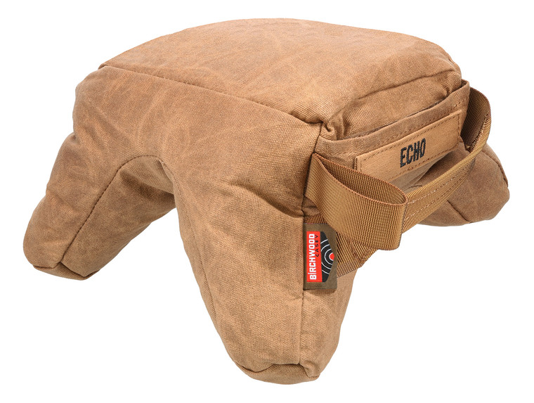 Birchwood Casey Bcbagsseu Steadyshot Echo Bag Heavyweight Prefilled Tan Wax Canvas Front And Rear Bag