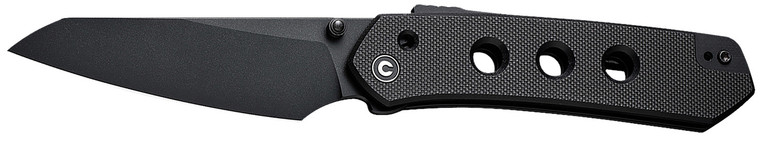 Civivi C220361 Vision Fg 3.54 Folding Tanto Plain Black Nitrov Steel Blade Black Textured G10 Handle
