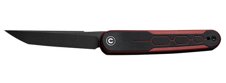 Civivi C230151 Kwaiq 2.97 Folding Plain Black Stonewashed Nitrov Steel Blade Blackburgundy Textured G10 Handle