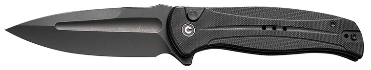Civivi C230531 Incindie 3.48 Folding Spear Point Plain Black Stonewashed 14c28n Steel Blade Black Textured G10 Handle