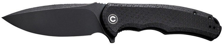 Civivi C803g Praxis 3.75 Folding Plain Black Stonewashed 9cr18mov Ss Blade Black Textured Micarta Handle