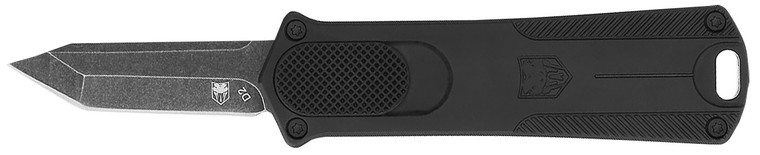 Cobratec Cali952blktns 952 Ca Compliant 1.75 Otf Tanto Plain Stonewashed D2 Steel Blade 3 Black Anodized Aluminum Handle